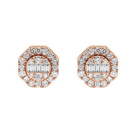 Unique Lab Diamond Cluster Stud Earrings (0.99 ct. tw.)