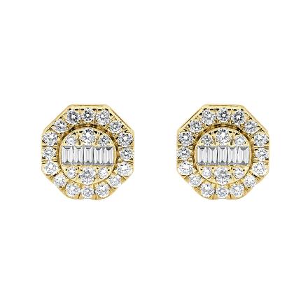 Unique Lab Diamond Cluster Stud Earrings (0.99 ct. tw.)