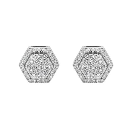 Unique Lab Diamond Cluster Stud Earrings (0.56 ct. tw.)