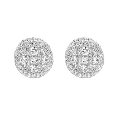 Round Lab Diamond Cluster Multi Halo Stud Earrings (3.30 ct. tw.)