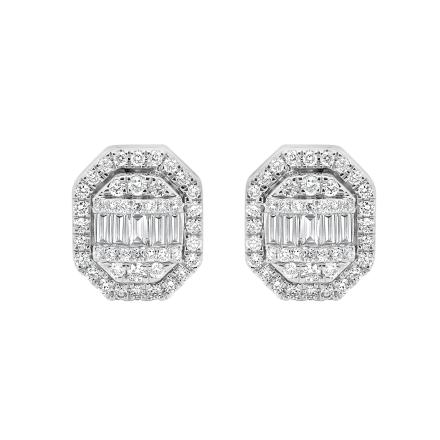 Unique Lab Diamond Cluster Stud Earrings (0.66 ct. tw.)