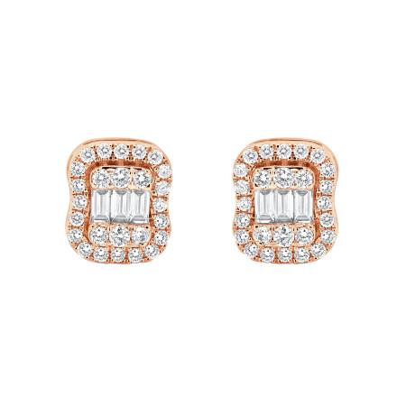 Unique Lab Diamond Cluster Stud Earrings (0.69 ct. tw.)