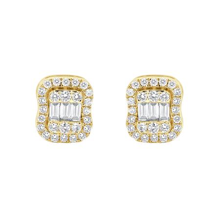 Unique Lab Diamond Cluster Stud Earrings (0.69 ct. tw.)