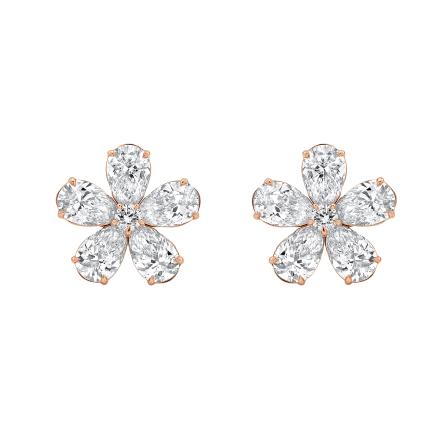 Floral Lab Diamond Stud Earrings (5.44 ct. tw.)