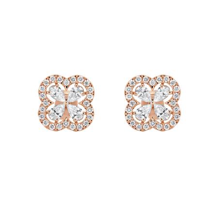 Clover Shaped Lab Diamond Stud Earrings (1.53 ct. tw.)