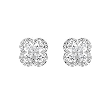 Clover Shaped Lab Diamond Stud Earrings (1.53 ct. tw.)