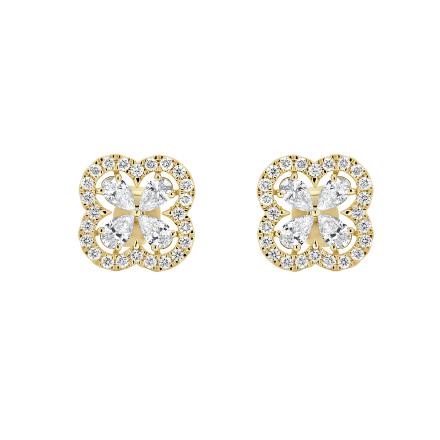 Clover Shaped Lab Diamond Stud Earrings (1.53 ct. tw.)