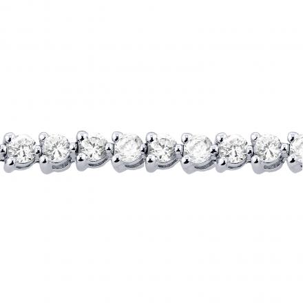 3-Prong Round Diamond Tennis Bracelet in 14K White Gold 3.00 ct. tw. (G-H, SI1-SI2)