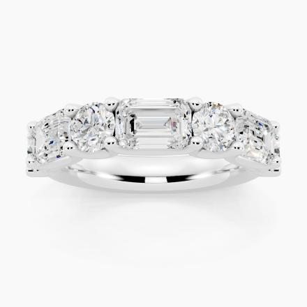 Alternating Round and East-West Emerald Lab Grown Diamond Ring (3.04 ct. tw.)