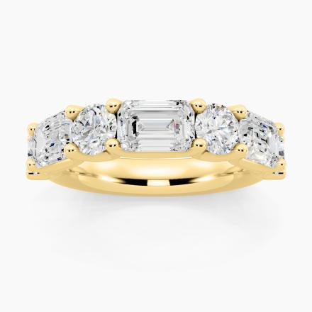 Alternating Round and East-West Emerald Lab Grown Diamond Ring (3.04 ct. tw.)