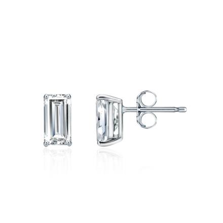 Lab Grown Diamond Stud Earrings Baguette