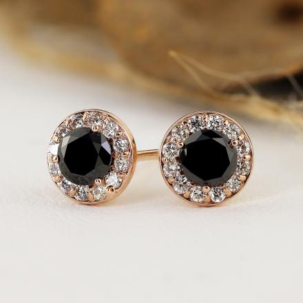 1.50 CT Round Cut VVS1/D Black Diamond sale Cluster Women's Lever Back Hoop Earrings With 14K Black Gold Finish