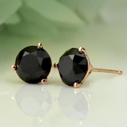 3 Ct Jet Black Diamond Drops Earrings, Oval Cut Diamond Earrings, Yellow 2024 Gold Finish Earrings, Women's Flower Dangler Earrings, Gift For Her