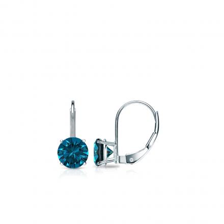 14Kw Round Diamond Stud Earrings 3.00 CT TW Screw Back - Beryl Jewelers