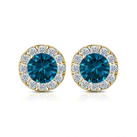 ビリヤード Blue Diamono Men's Square-Cut Blue Lab-Created Sapphire & Diamond Ring 1