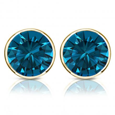 ビリヤード Blue Diamono Royale Bleu 14K White Gold Blue Sapphire and Diamond Hoop