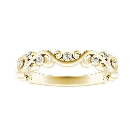 Floral Diamond Ring in 14k Yellow Gold (G-H, SI1-SI2)