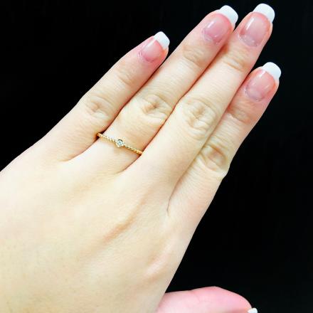 Stackable Diamond Ring in 10k White Gold (I-J, I1-I2)