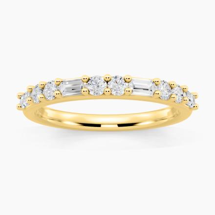 Round and Baguette Natural Diamond Fashion Ring (0.37 ct. tw.)