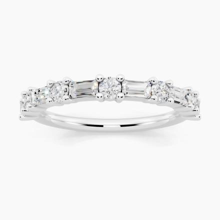 Alternating Round and Baguette Natural Diamond Ring (0.55 ct. tw.)