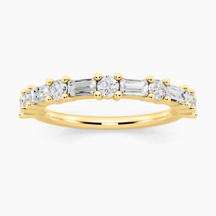 Alternating Round and Baguette Natural Diamond Ring (0.55 ct. tw.)