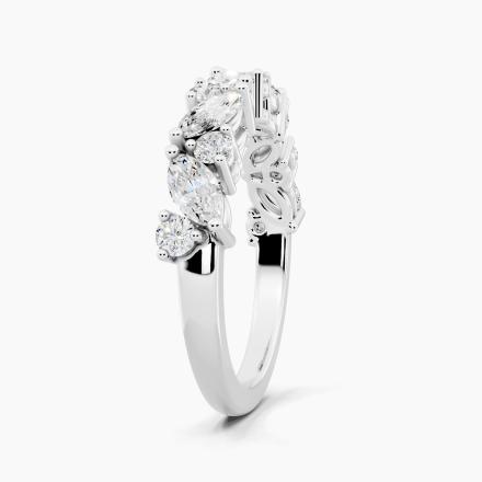 Round and Marquise Cluster Lab Grown Diamond Ring (1.01 ct. tw.)