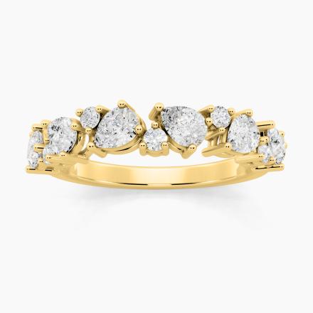 Round and Pear Cluster Lab Grown Diamond Ring (1.03 ct. tw.)