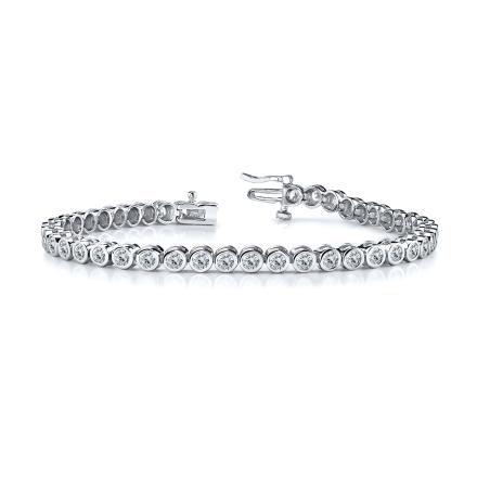 Lab Grown Diamond Round Bezel Tennis Bracelet (2.85 ct. tw.)