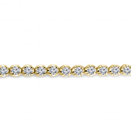 14k Yellow Gold 4-Prong Round Diamond Adjustable Bracelet 1.00 ct. tw. (H-I, I1-I2)