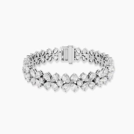 Lab Grown Diamond Pear Floral Bracelet (18.72 ct. tw.)