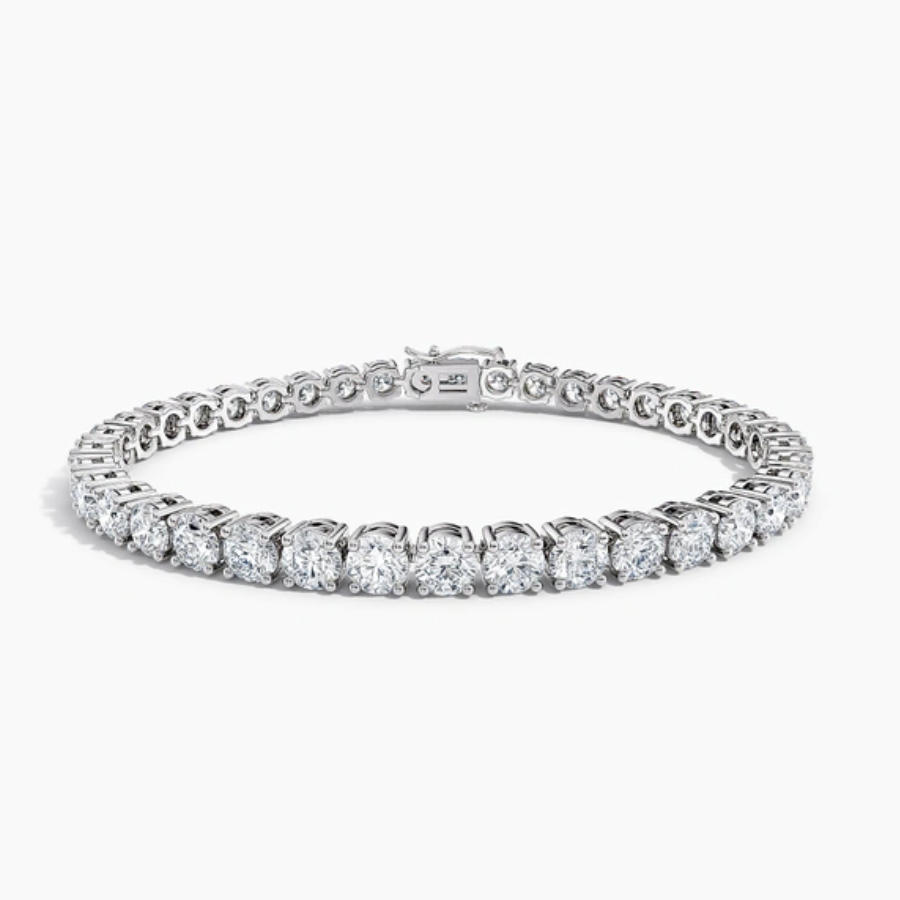 Classic 4-Prong Round Diamond Tennis Bracelet in 14K White Gold 7.00 ct. tw. (F, VS1-VS2, Faint Fluorescence, 7 Inch)