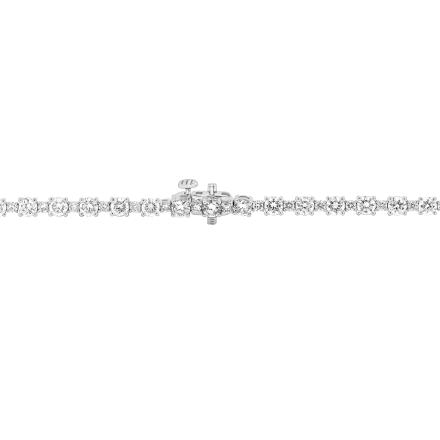 Round Lab Grown Diamond Tennis Bracelet 5.15 (E-F,VS) in 14K White Gold