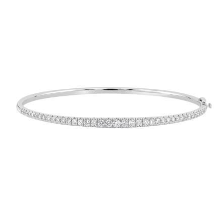 Lab Grown Round Diamond Tennis Bracelet 1.10 (E-F,VS) in 14K White Gold