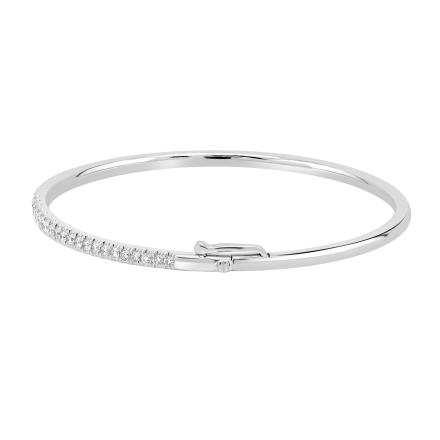 Round Lab Grown Diamond Tennis Bracelet 1.10 (E-F,VS) in 14K White Gold