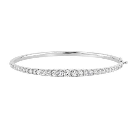 Lab Grown Diamond Round Tennis Bracelet 2.70 (E-F,VS) in 14K White Gold