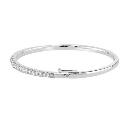 Round Lab Grown Diamond Tennis Bracelet 2.70 (E-F,VS) in 14K White Gold