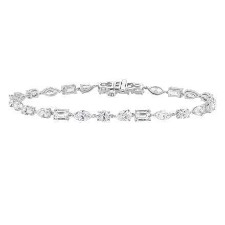 Lab Grown Diamond Multi Shape Tennis Bracelet 7.50 ct. tw. (E-F,VS) Available from 7.50 cttw. to 9.00 cttw. in 14K White Gold