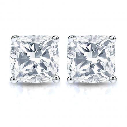 Natural Diamond Stud Earrings Cushion (I-J, I1