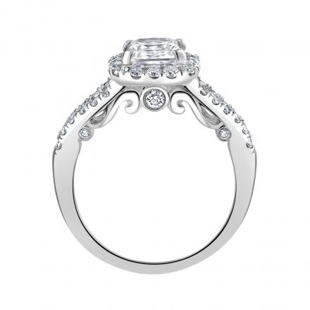 Authentic Verragio Engagement Ring with 1.20 ct. Princess Lab Grown Diamond Center Stone (F-G, VS) in 14k White Gold