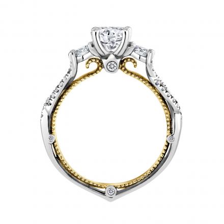 Authentic Verragio Engagement Ring with 1.00 ct. Round Lab Grown Diamond Center Stone (F-G, VS) in 14k Two Tone