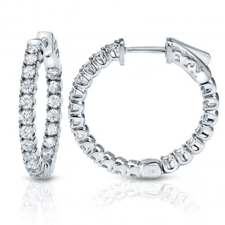 small fake diamond hoop earrings