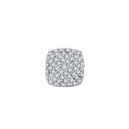 Certified 10k White Gold Round Cut White SINGLE Diamond Earring 0.29 ct. tw.
