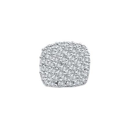 Certified 10k White Gold Round Cut White SINGLE Diamond Earring 0.50 ct. tw.