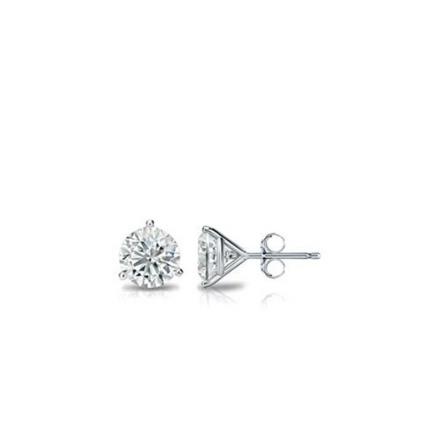 Baby Stud Earring, Baby Stud, Stud Earring, 4 ct Simulated Diamond Round Cut Solitaire Stud Earrings Martini Style 14k popular White Gold Screw Back