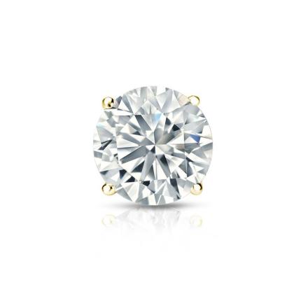 Lab Grown Diamond Single Stud Earring Round 0.90 ct. tw. (I-J, VS1-VS2) 14k Yellow Gold 4-Prong Basket