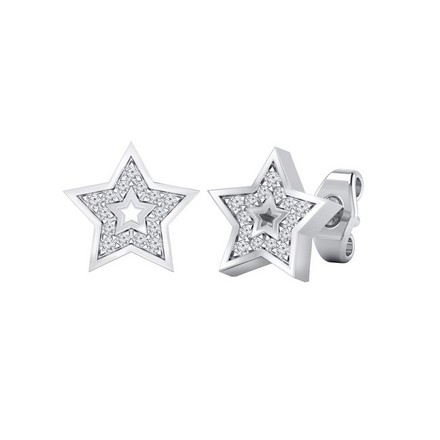 star shaped diamond earrings