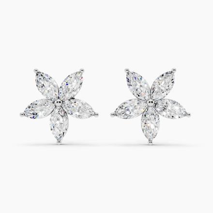 Floral Maquise Lab Grown Diamond Fashion Stud Earrings (2.10 ct. tw.)