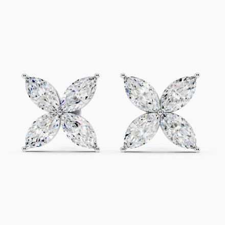 Floral Marquise Lab Grown Diamond Fashion Stud Earrings (2.64 ct. tw.)