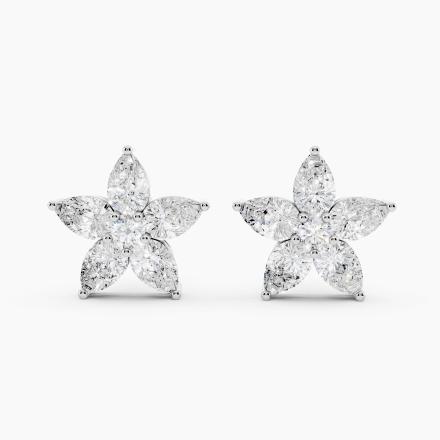 Floral Lab Grown Diamond Fashion Stud Earrings (3.25 ct. tw.)