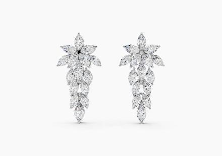 Chandelier Marquise Lab Grown Diamond Fashion Drop Earrings (2.22 ct. tw.)